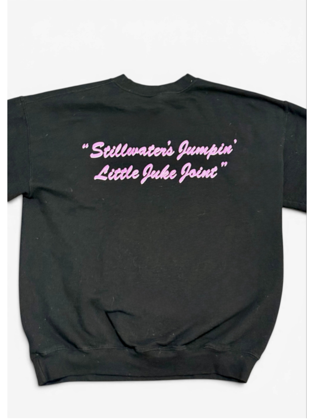Eskimo Joe’s Stillwater OK Black Pink Crewneck Sweatshirt Women’s M Gildan - Picture 5 of 9